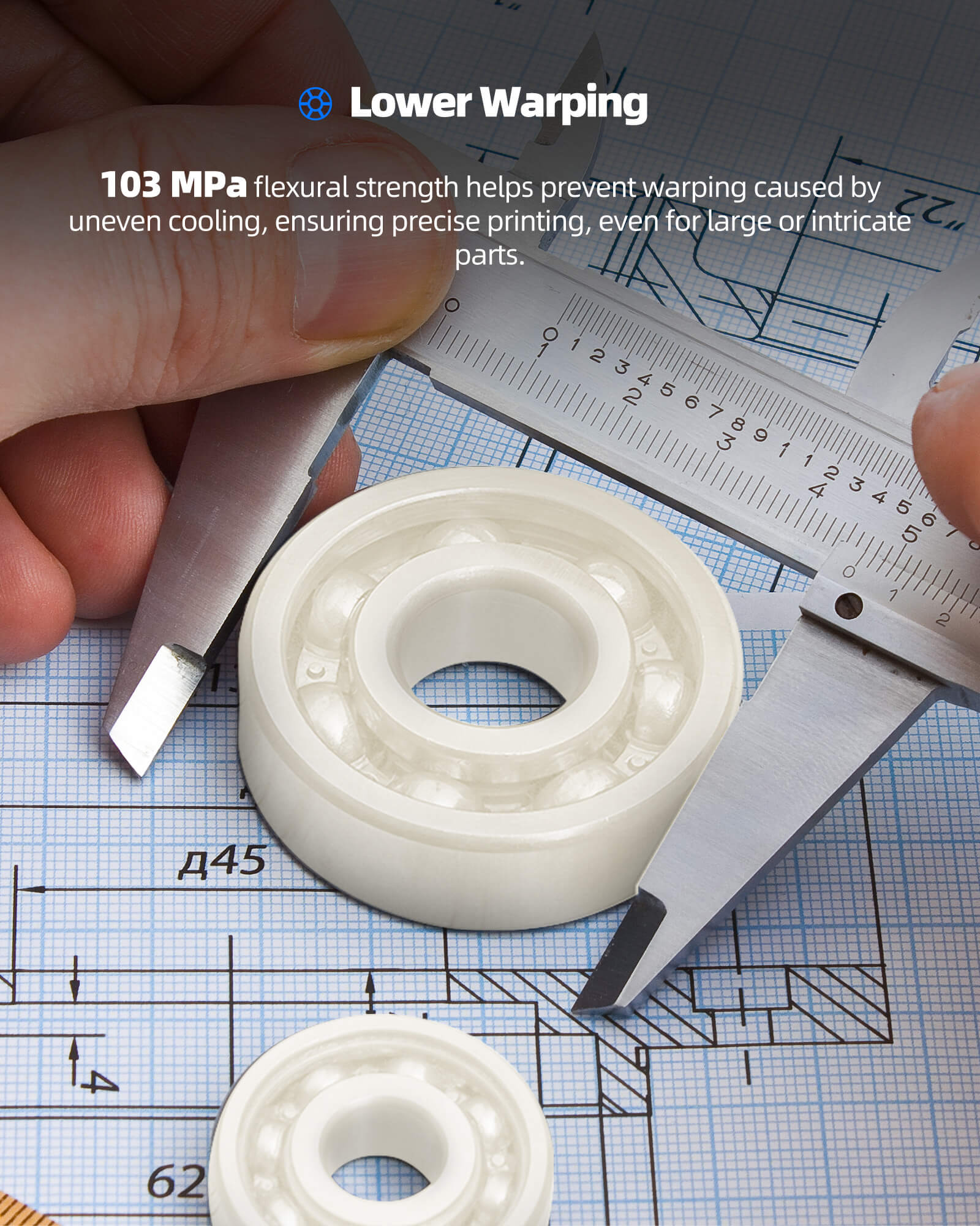 Inslogic Nylon PA6/66 Engineering Grade 3D Printing Filament 1.75mm 1KG with Spool - Lower Warping