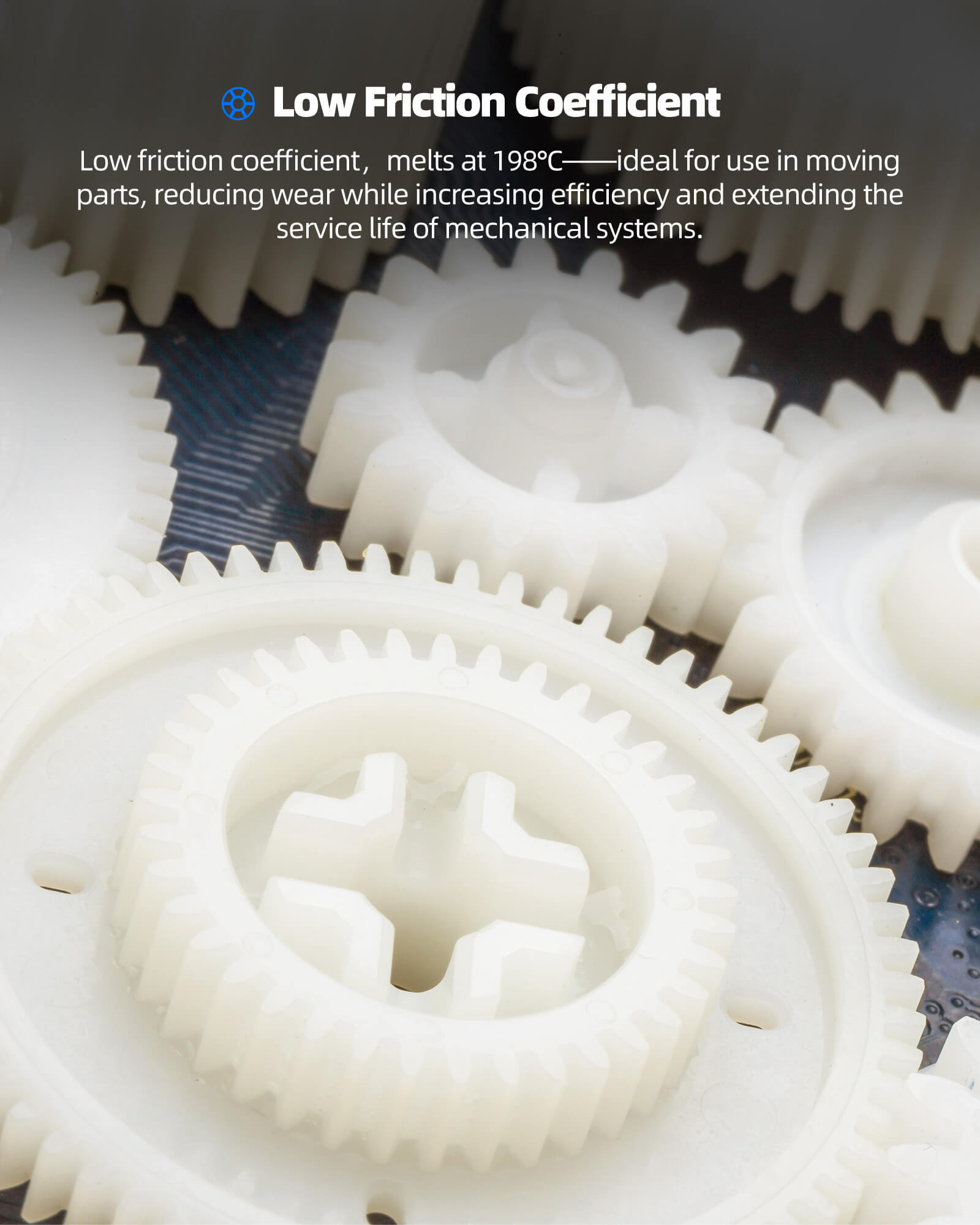 Inslogic Nylon PA6/66 Engineering Grade 3D Printing Filament 1.75mm 1KG with Spool - Low Friction Coefficient