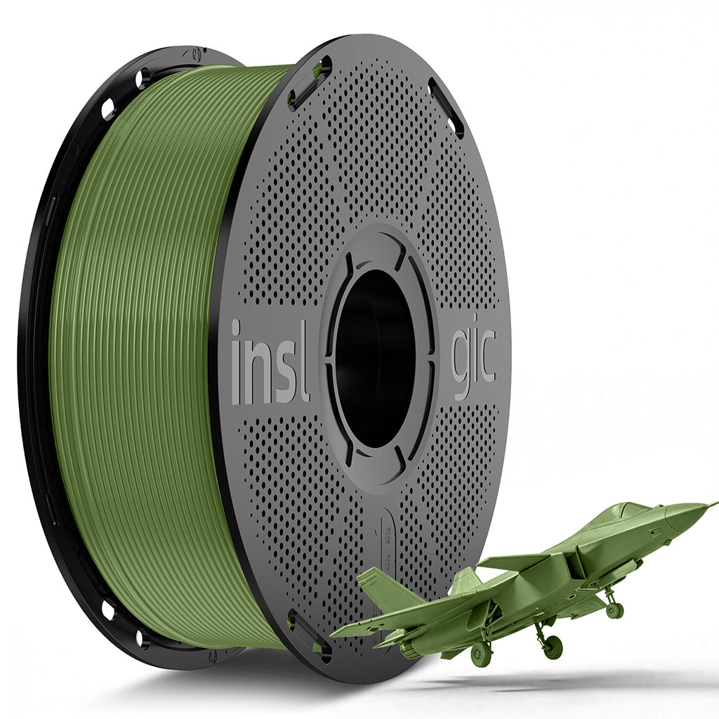 Inslogic PLA Pro Filament 1.75mm 1KG Filament with Spool Olive Green (HEX - #67823A)