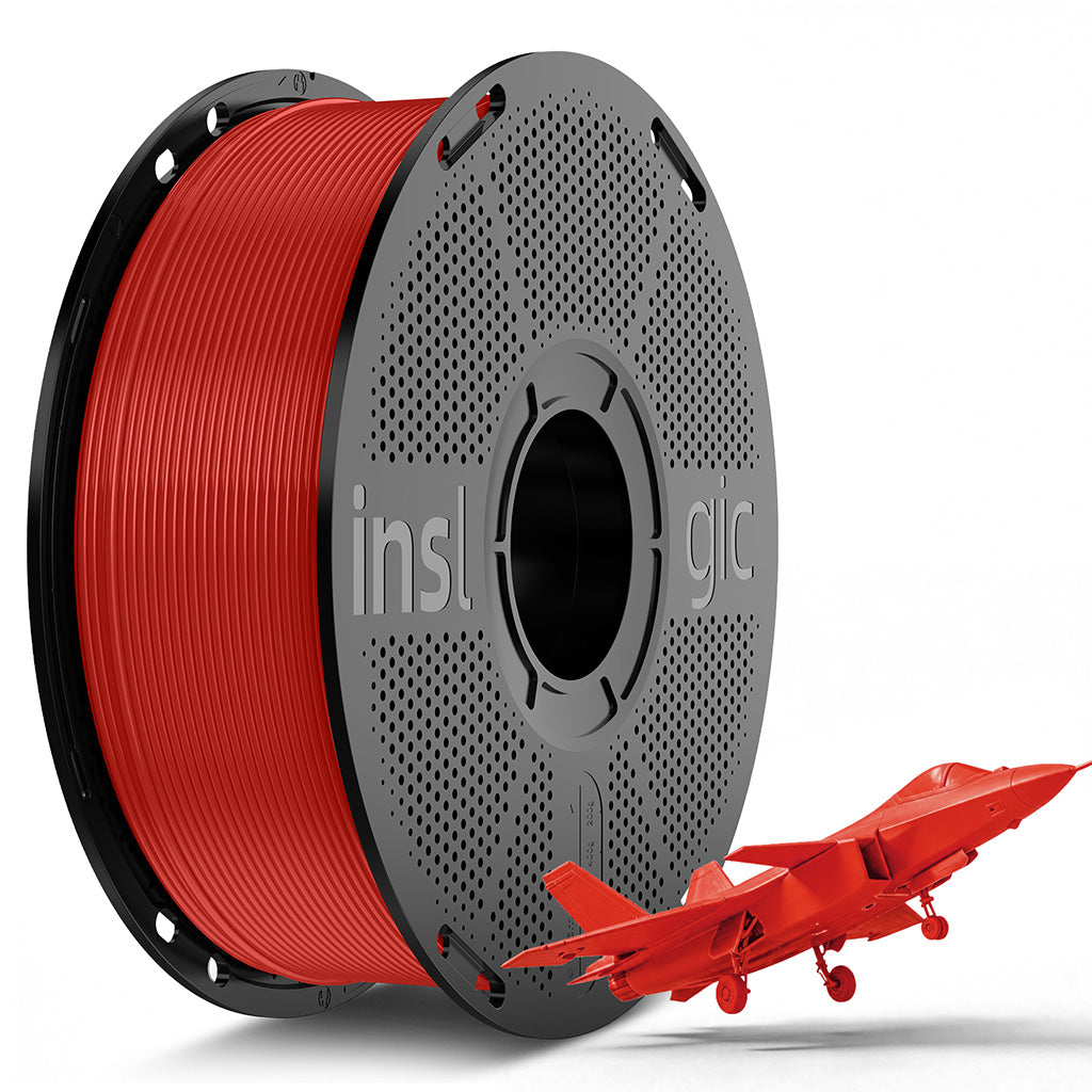 Inslogic PLA Pro Filament 1.75mm 1KG Filament with Spool Red (HEX - #CD001A)