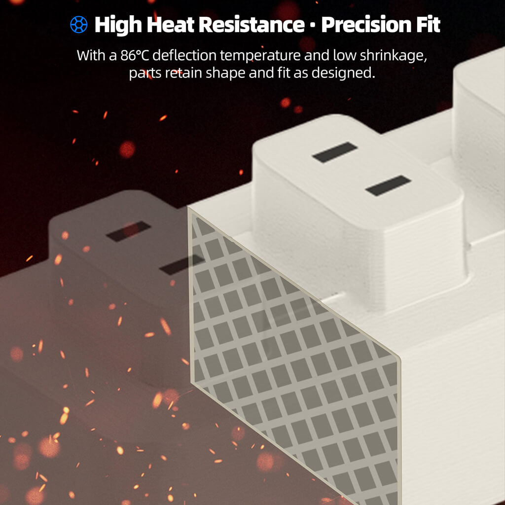 Inslogic ABS FR V0 Functional 3D Printing Filament 1.75mm 1KG with Spool - High Heat Resistance