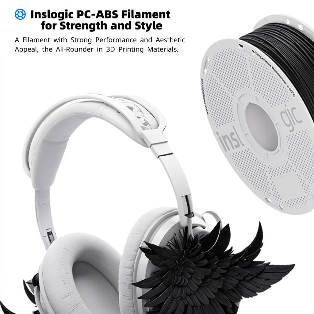 Inslogic PC-ABS Engineering Grade 3D Printing Filament 1.75mm 1KG - Strength and Style