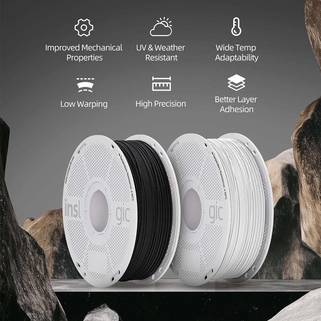 Inslogic ASA 3D Printing Functional Filament 1.75mm 1KG with Spool