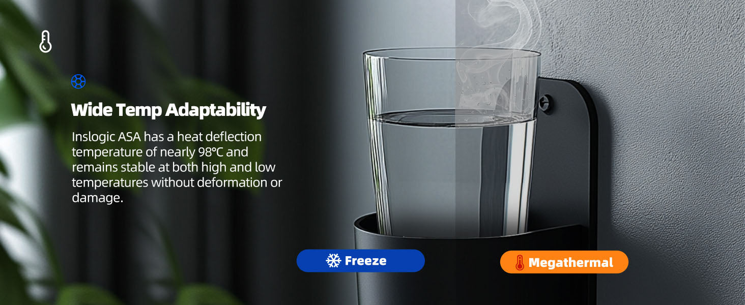 Inslogic ASA Functional 3D Printing Filament 1.75mm - Wide Temp Adaptability