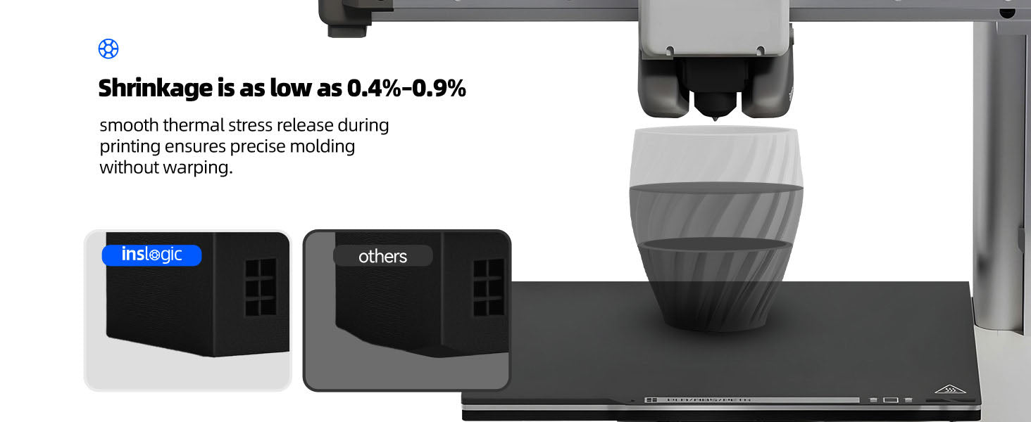 Inslogic ASA Functional 3D Printing Filament 1.75mm - low shrinkage