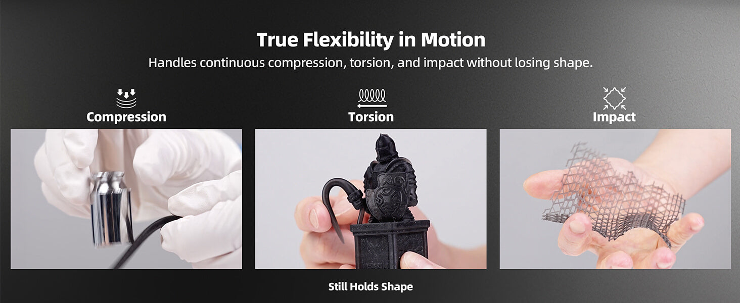 Inslogic Flexible 70A Engineering Grade Resin for 3D Printer - True Flexibility in Motion