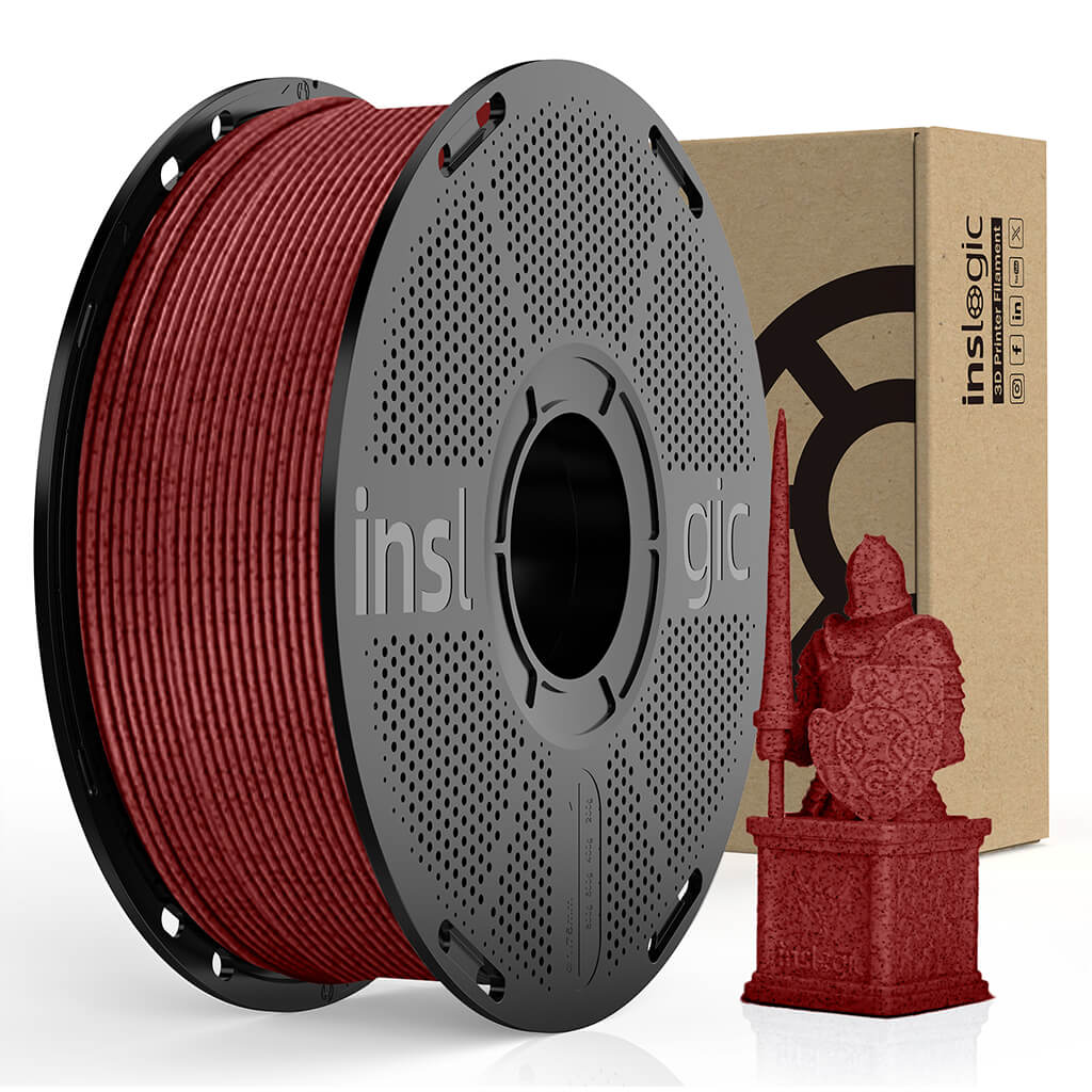 Inslogic High-Speed Marble PLA 3D Printing Filament 1.75mm 1KG - Brick