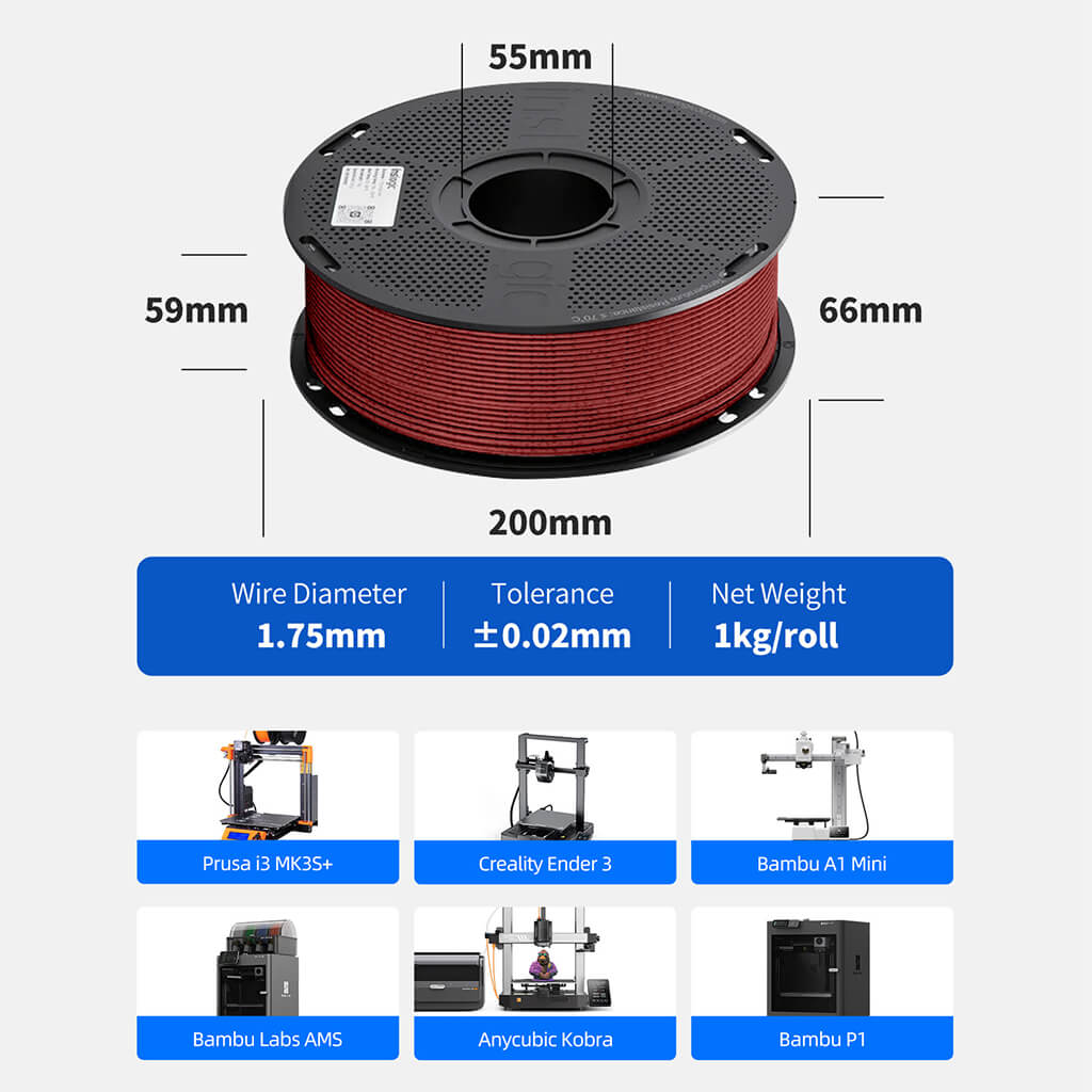 Inslogic High-Speed Marble PLA 3D Printing Filament 1.75mm 1KG - Wide Compatibility