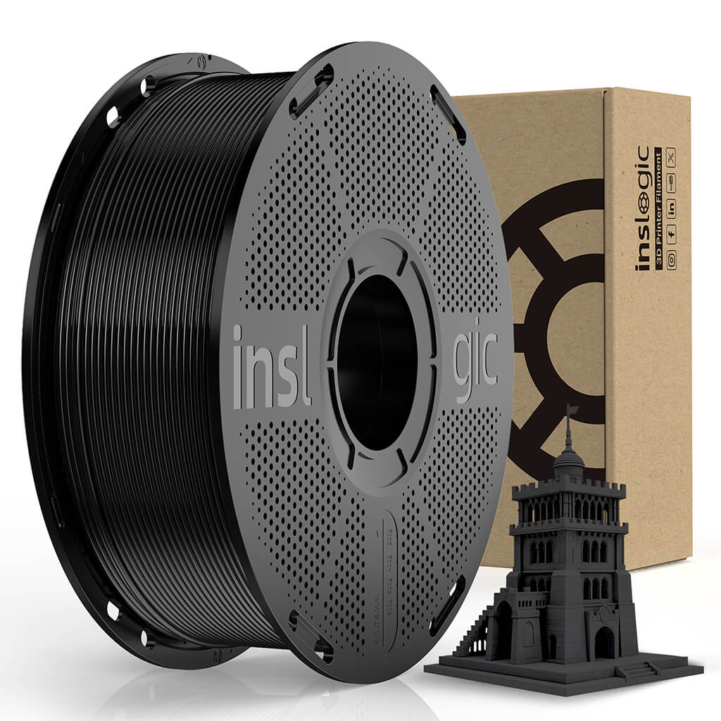 Inslogic PLA Pro 1.75mm filament spool, black
