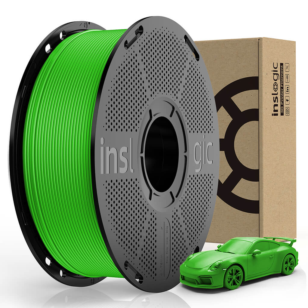 Inslogic Matte PLA 3D Printing Filament 1.75mm 1KG - Green