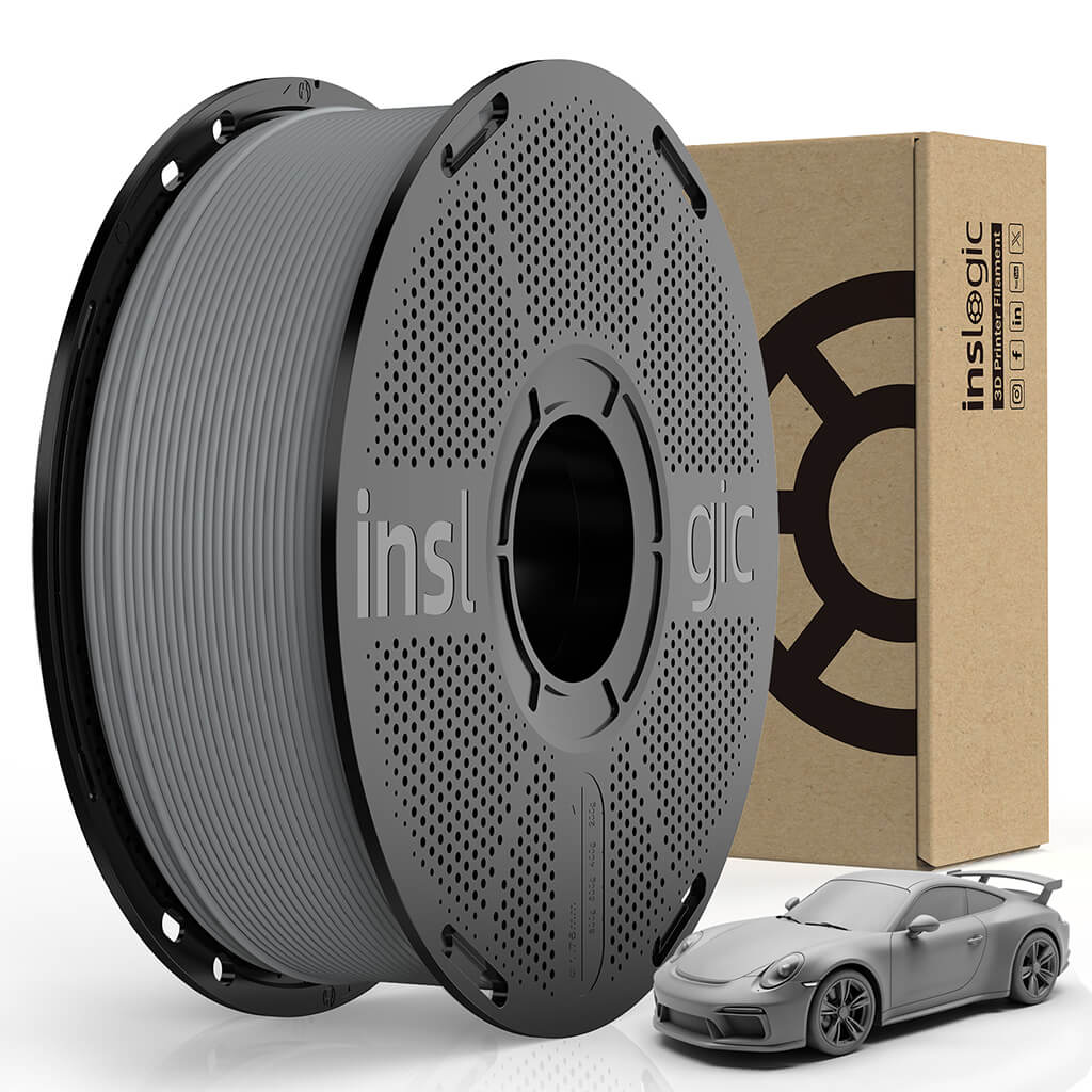 Inslogic Matte PLA 3d printing Filament  -  Grey