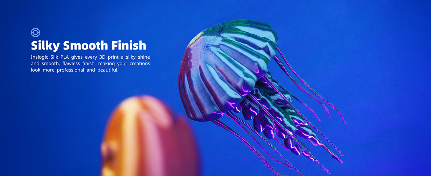 Inslogic Multicolor Silk PLA 3D Printing Filament - Silky Smooth Finish