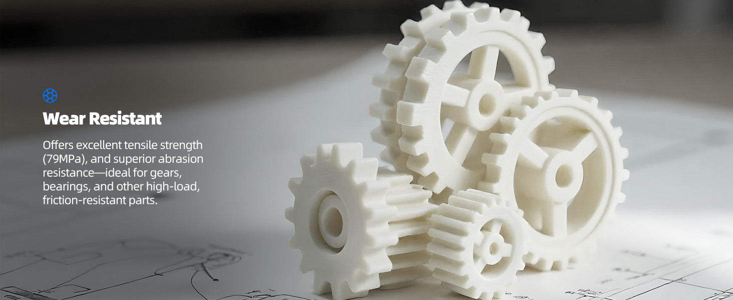 Inslogic Nylon PA6/66 Engineering Grade 3D Printing Filament 1.75mm 1KG with Spool - Wear Resistant