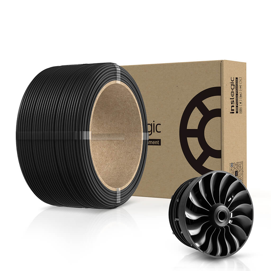 Inslogic PA12-CF Engineering Grade 3D Printing Filament - Black - 250G Refill