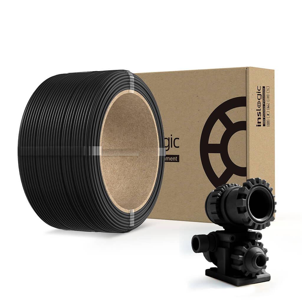 Inslogic PA6-CF Engineering Grade 3D Printing Filament - Black - 250G Refill