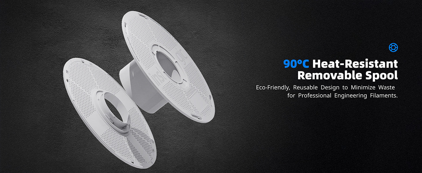 Inslogic PC-ABS Engineering Grade 3D Printing Filament 1.75mm 1KG - High Heat-Resistant Removable Spool