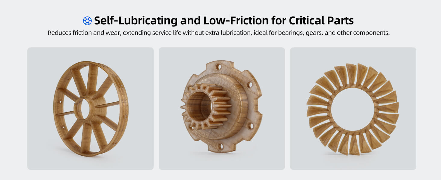 Inslogic PEEK Engineering 3D Printing Filament - Self-Lubricating and Low-Friction for Critical Parts