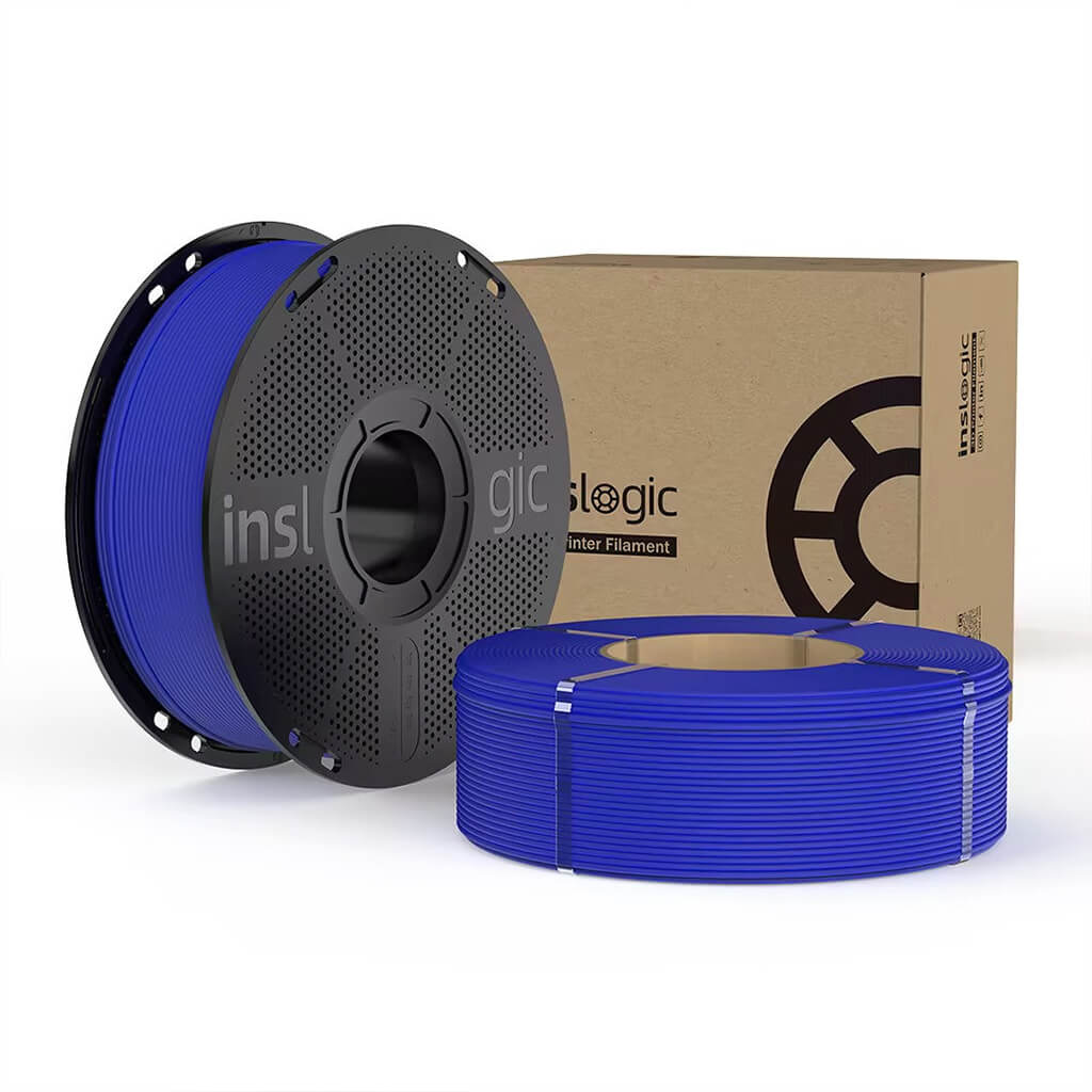 Inslogic PETG Pro 3D Printing Filament 1.75mm 1KG with Spool + 1KG Refill - Blue + Blue