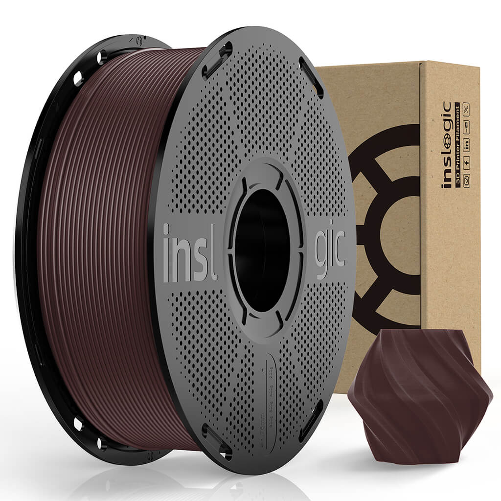 Inslogic PLA Pro 3D Printing Filament 1.75mm 1KG - Brown