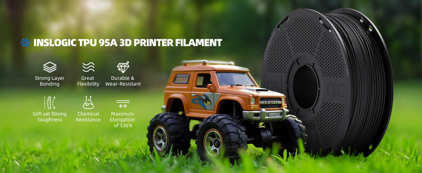 Inslogic TPU 95A 3D Printing Functional Filament 1.75mm 1KG