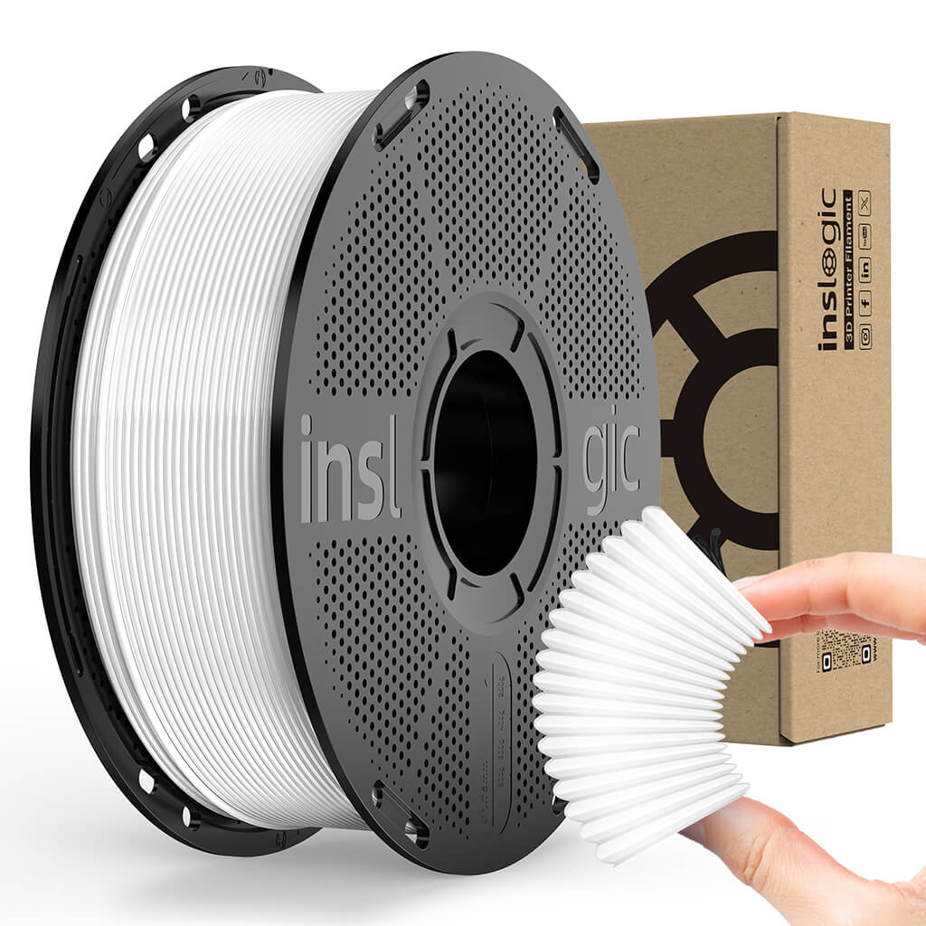 Inslogic TPU 95A 3D Printing Functional Filament 1.75mm 1KG White