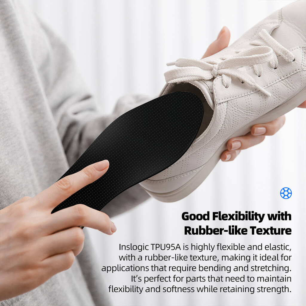 Inslogic TPU 95A Filament good flexibility with rubber-like texture