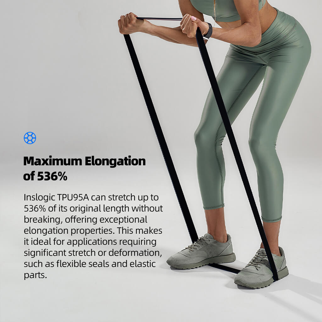 Inslogic TPU 95A Filament maxmium elongation of 536%