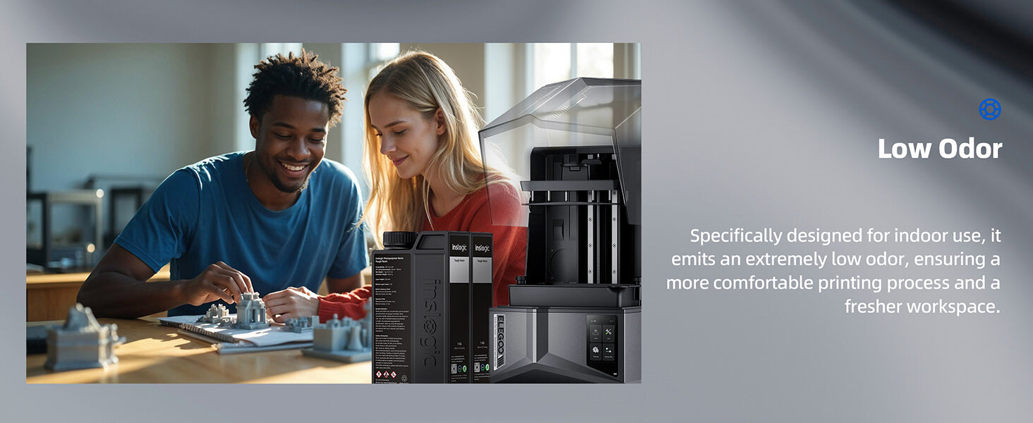 Inslogic Tough Engineering Grade Resin for 3D Printer - Low Odor