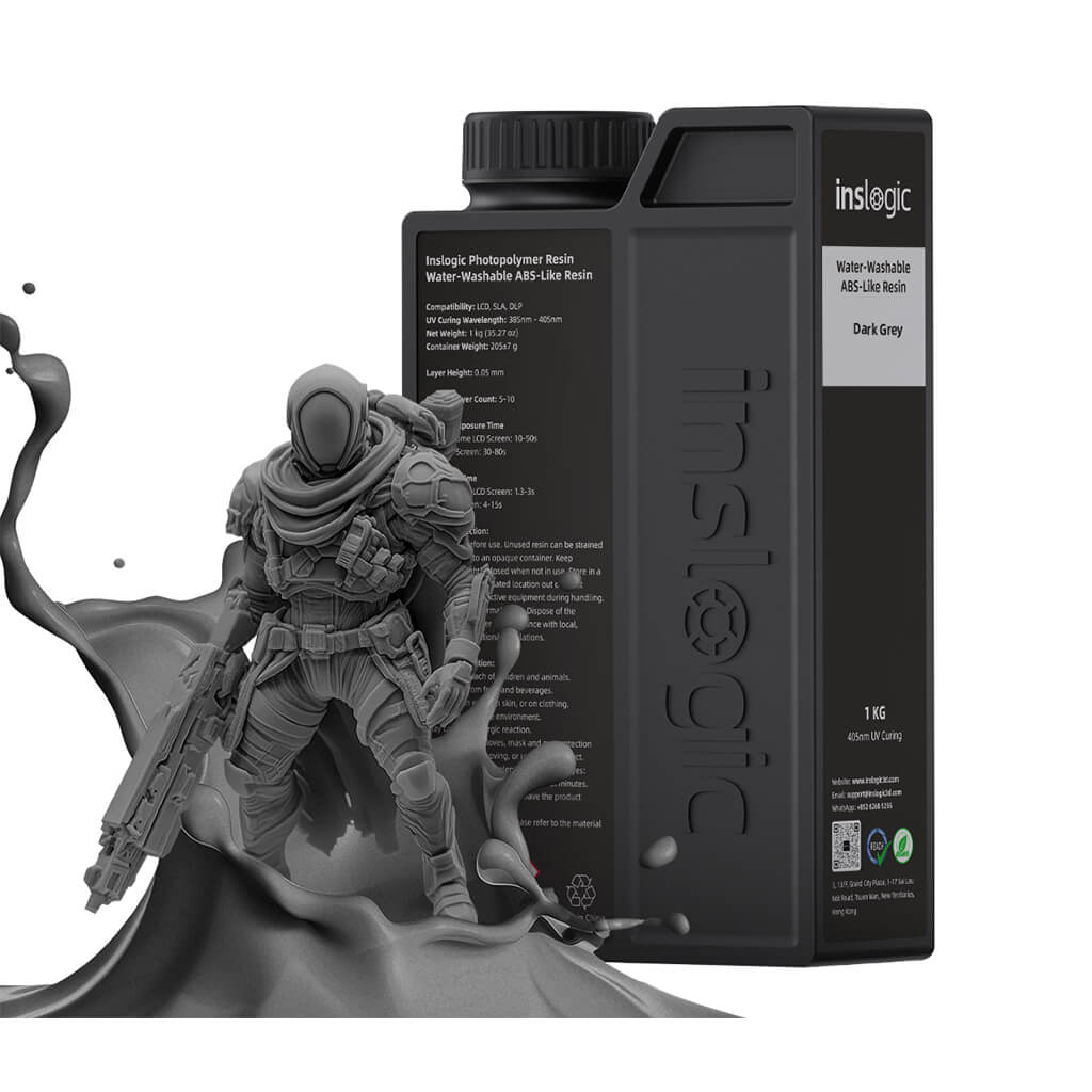 Inslogic Water-Washable ABS-Like Resin - Dark Grey