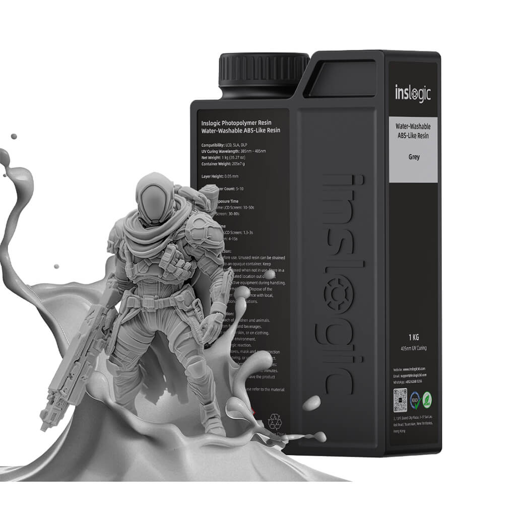 Inslogic Water Washable ABS-like 3D Printer Resin – Easy Cleaning Resin for High-Detail Prints