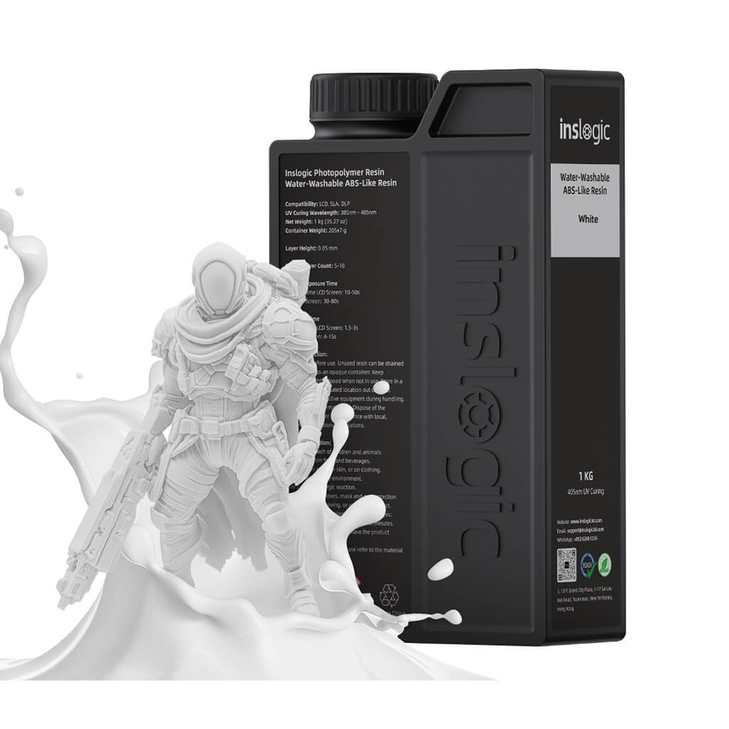 Inslogic Water-Washable ABS-Like Resin - White