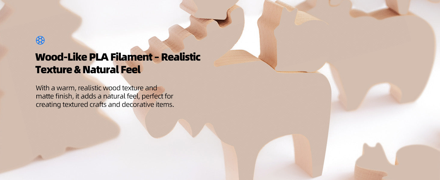 Inslogic WoodFill PLA 3D Printing Filament 1KG - Realistic Texture and Natural Feel
