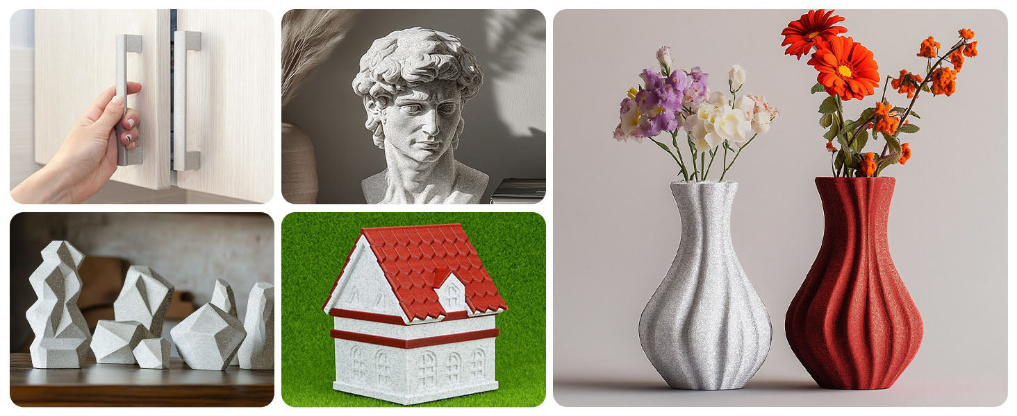 Printed with Inslogic High-Speed Marble PLA 3D Printing Filament 1.75mm 1KG