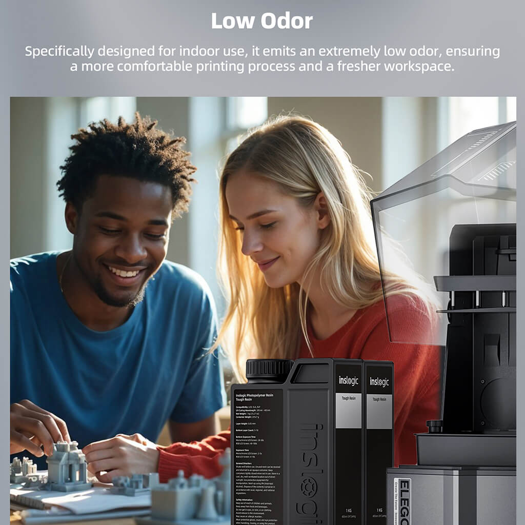 Inslogic Tough Engineering Grade Resin for 3D Printer - Low Odor