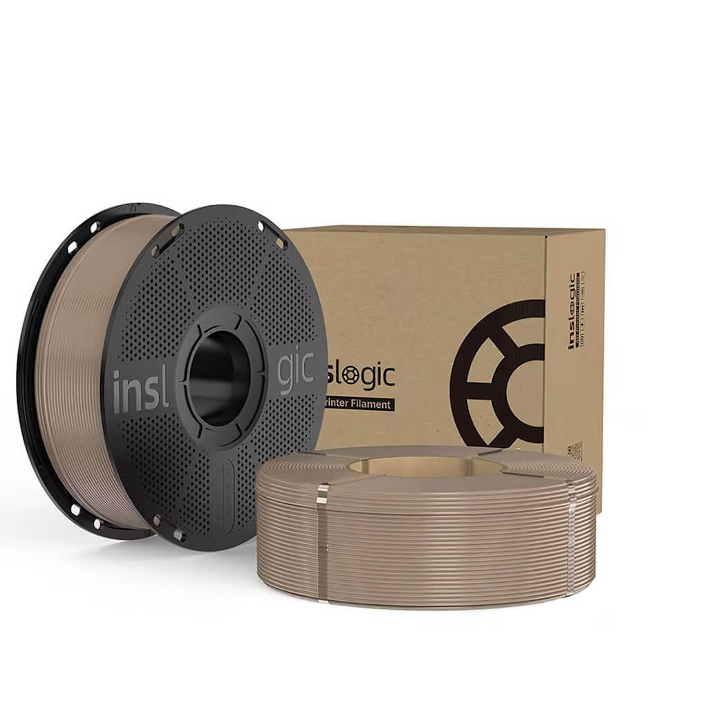 Inslogic WoodFill PLA 3D Printer Filament 1.75mm 2KG Bundle - Natural + Natural
