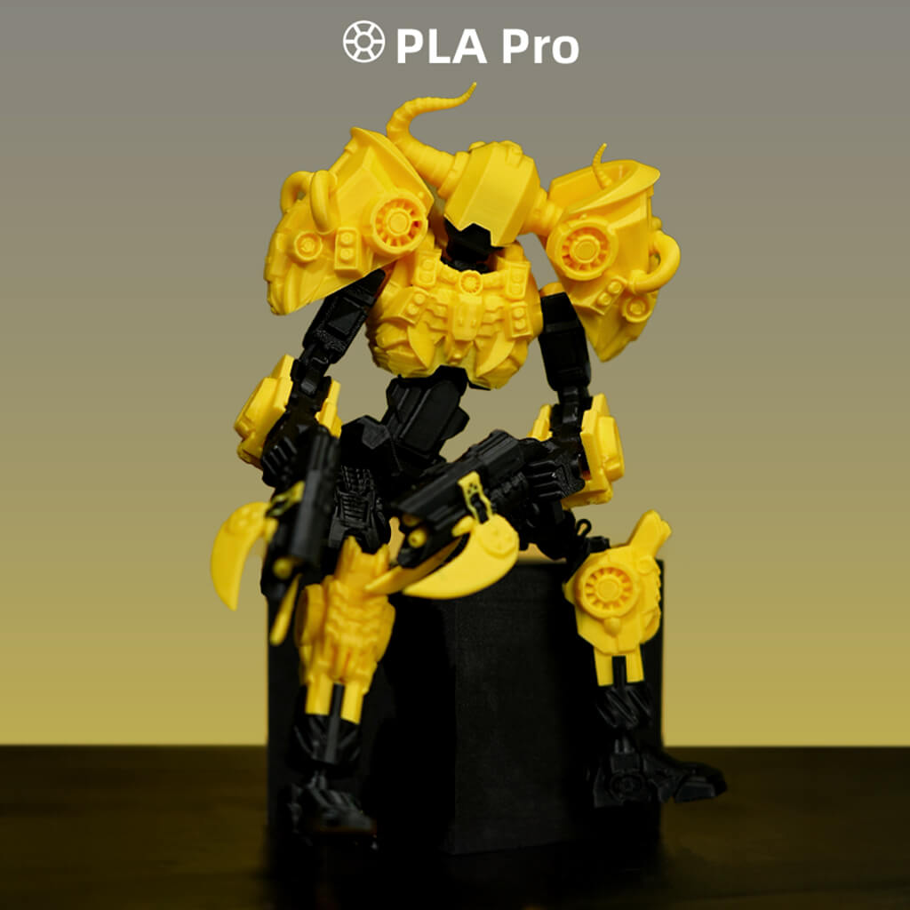 Dummy 13 Armor BULL printed with Inslogic PLA Pro Yellow and Black Filament