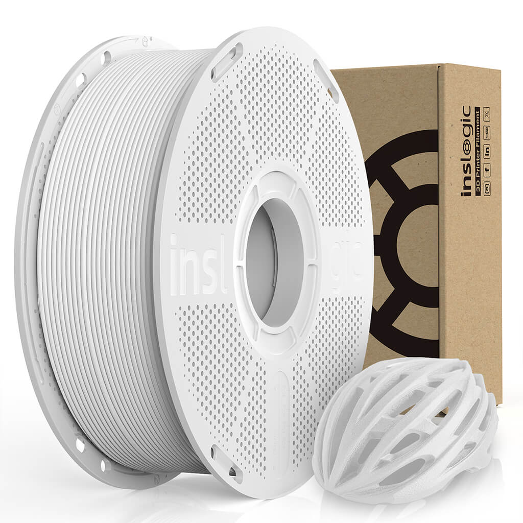 Inslogic ASA 3D Printing Functional Filament 1.75mm 1KG with Spool - White