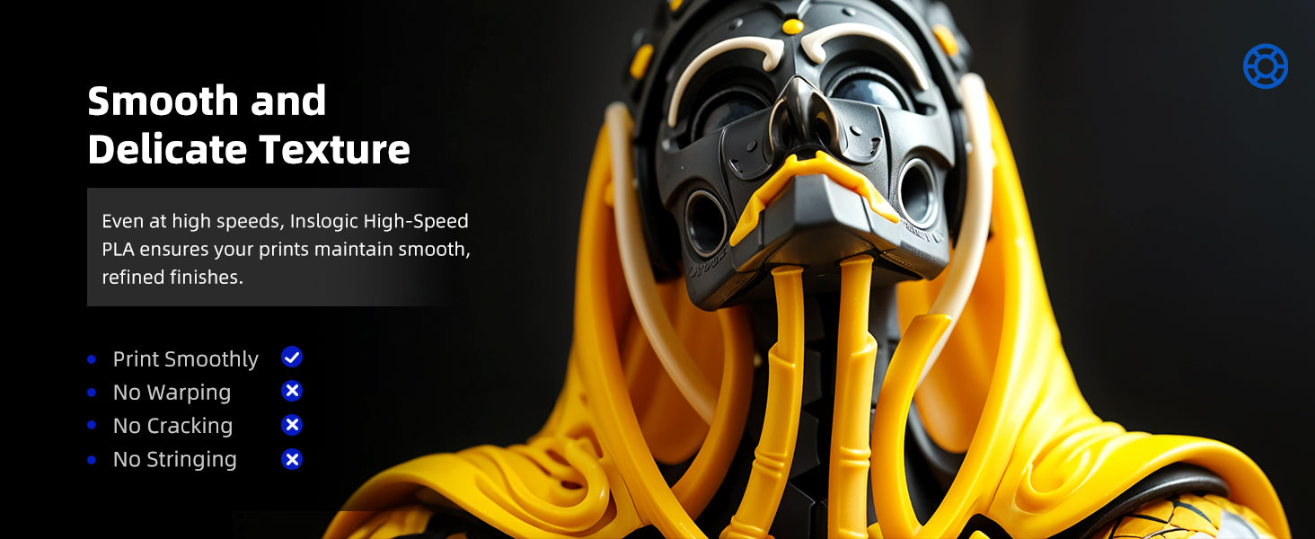 Inslogic High-Speed PLA Filament Smooth  and delicate texture
