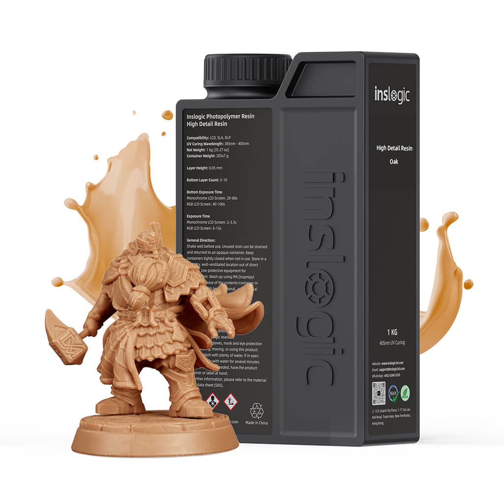 Inslogic High Detail Resin - Professional 3D Printer Resin - OAK