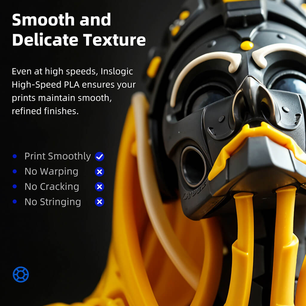Inslogic High Speed PLA Filament Smooth and Delicate Texture