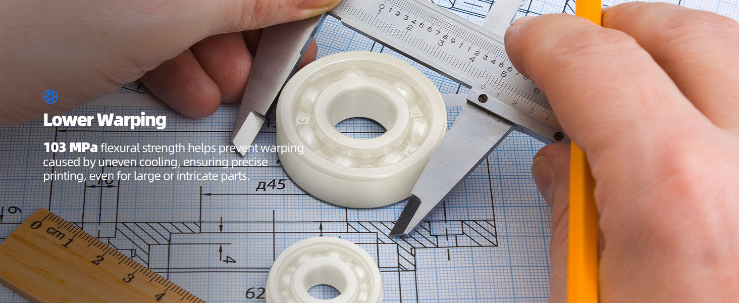 Inslogic Nylon PA6/66 Engineering Grade 3D Printing Filament 1.75mm 1KG with Spool - Lower Warping