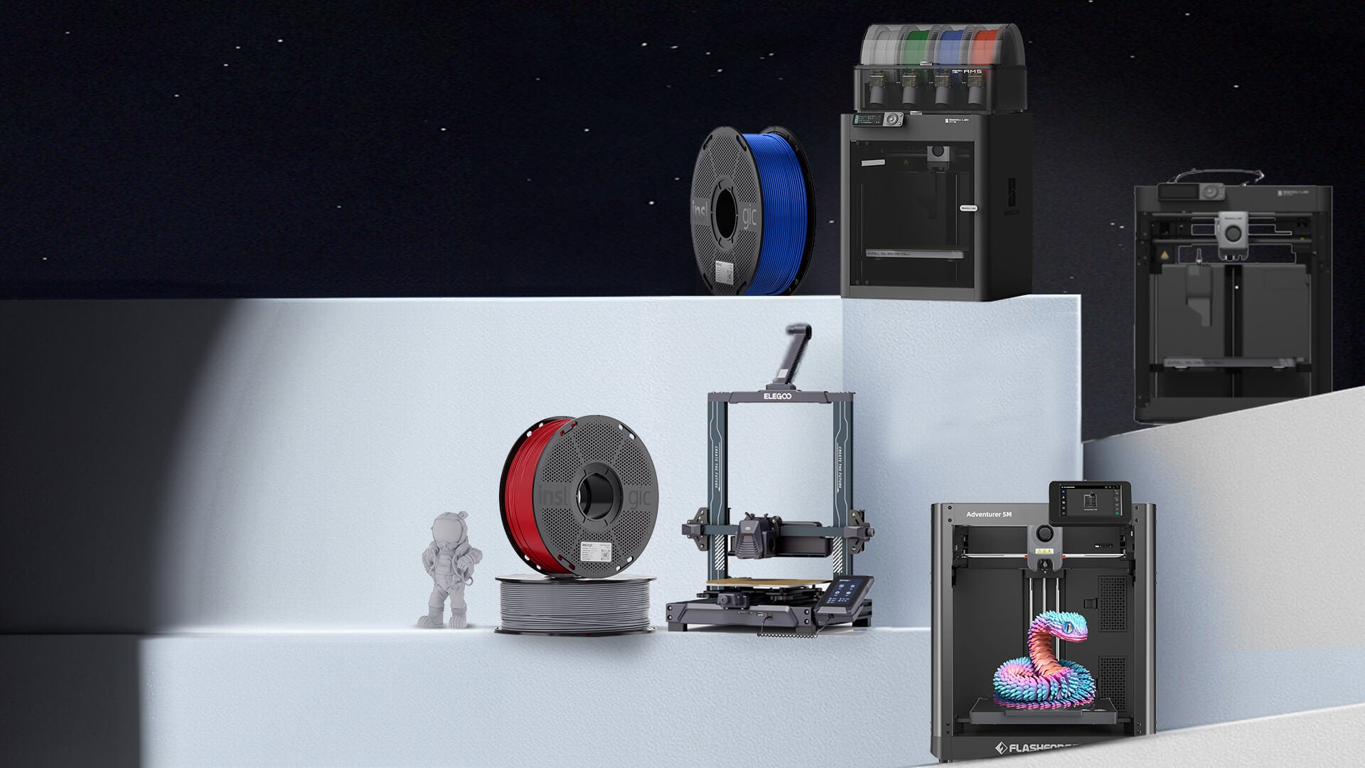Inslogic PLA Multicolor Silk Filament High compatibility