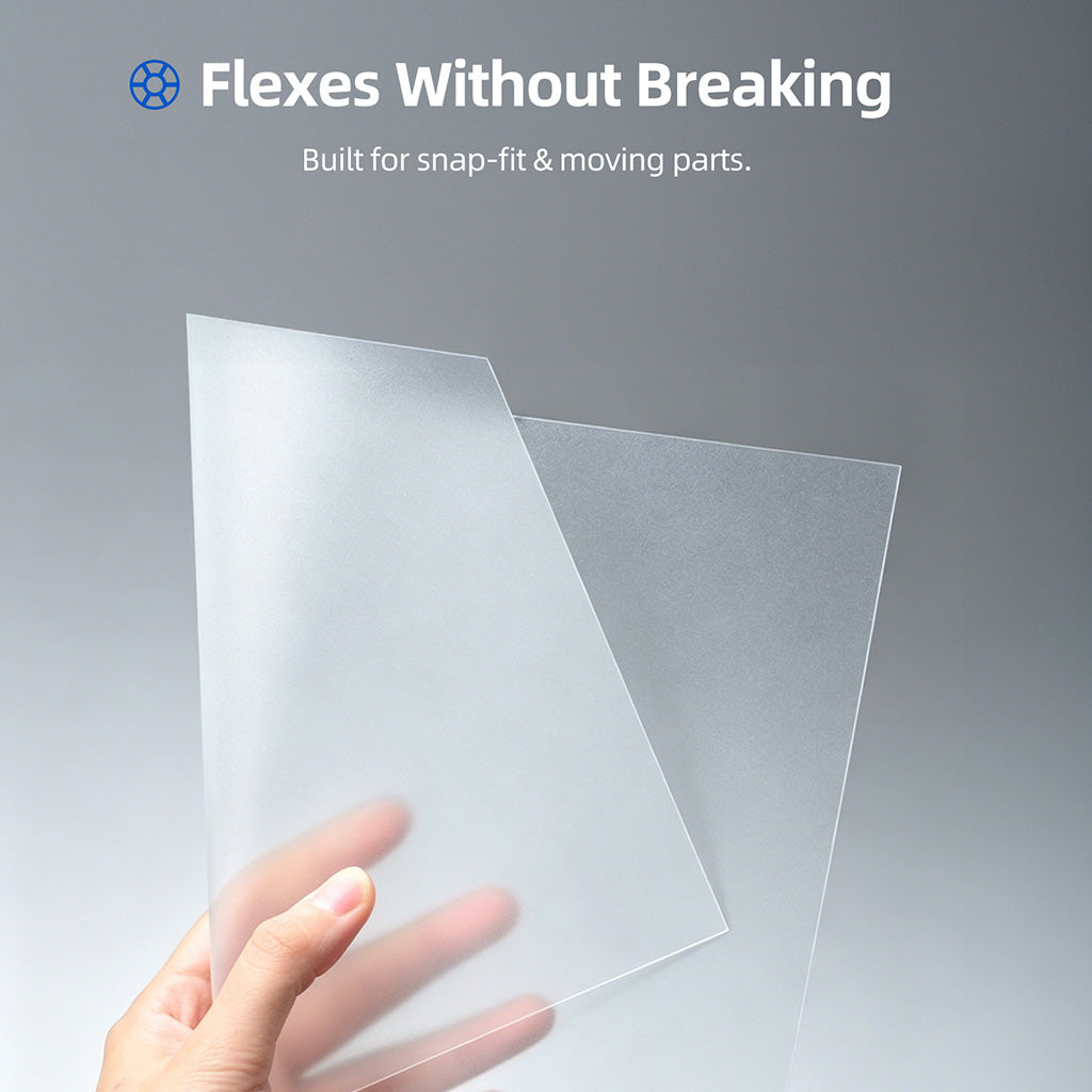 Inslogic PP (Polypropylene) thin transparent plastic sheets, flexing and bending