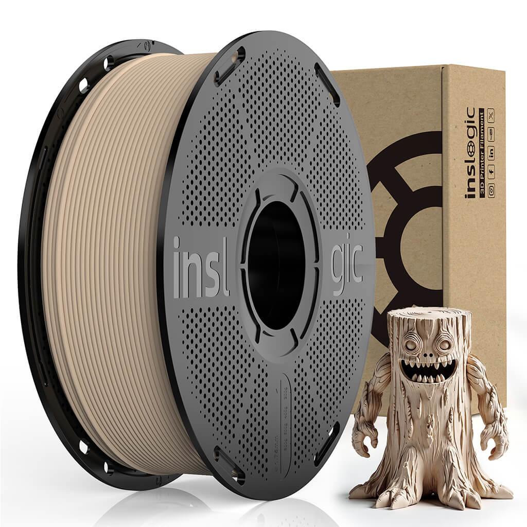 Inslogic WoodFill PLA Filament 1.75mm Maple