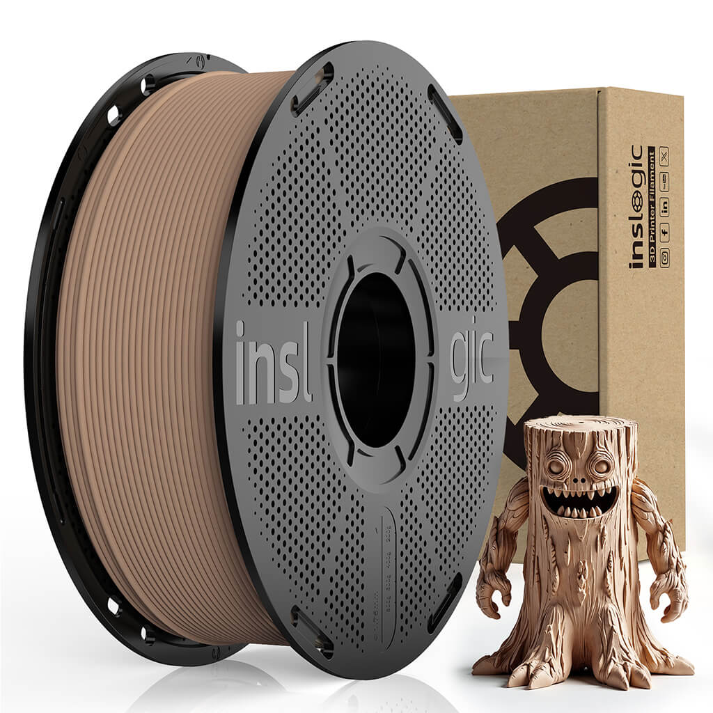 Inslogic WoodFill PLA Filament 1.75mm Natural