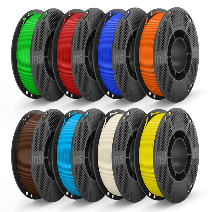 Inslogic PETG 2.0 Filament 1.75mm, 8-Color Set (8×0.25kg)