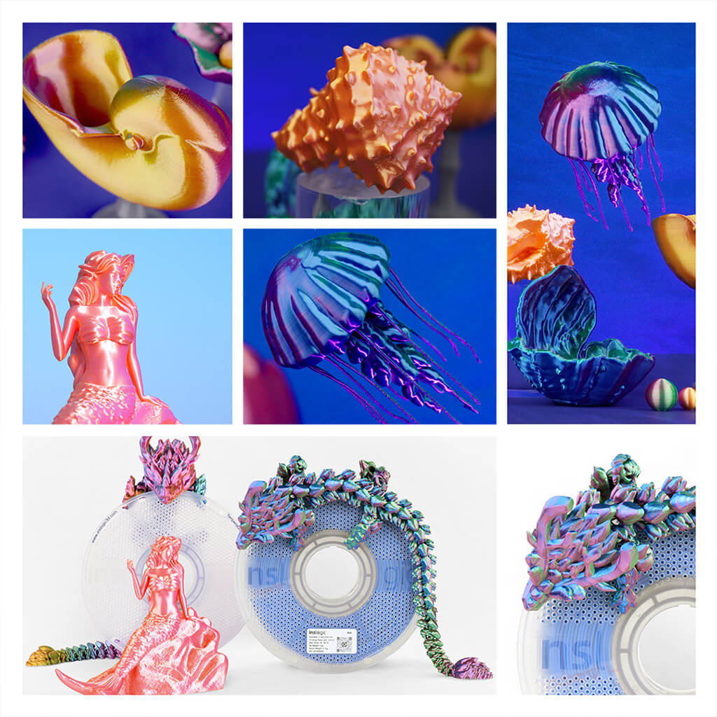 Printed with Inslogic PLA Multicolor Silk Filament